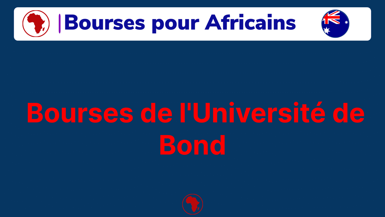 Bourses de l'Université de Bond