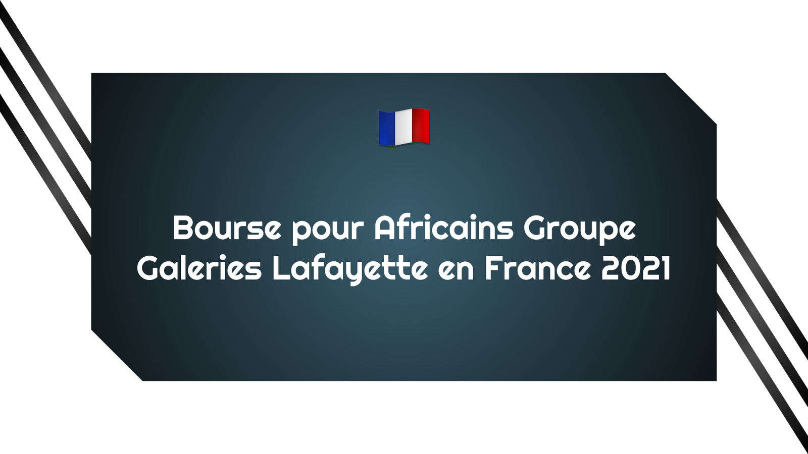 Bourse pour Africains Groupe Galeries Lafayette