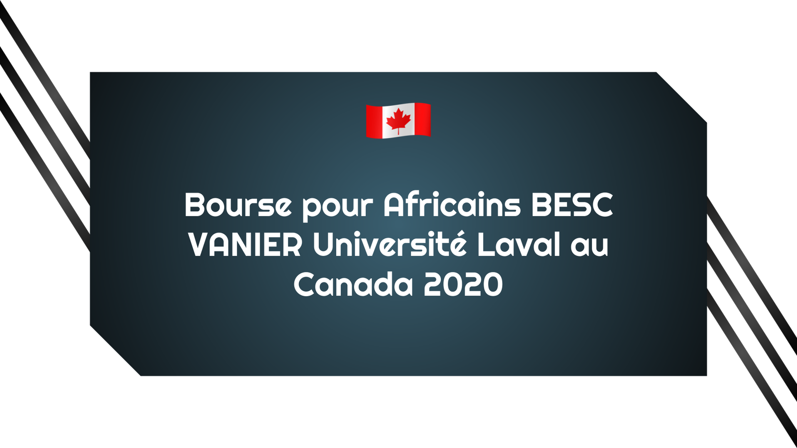 Bourse pour Africains BESC VANIER Université Laval