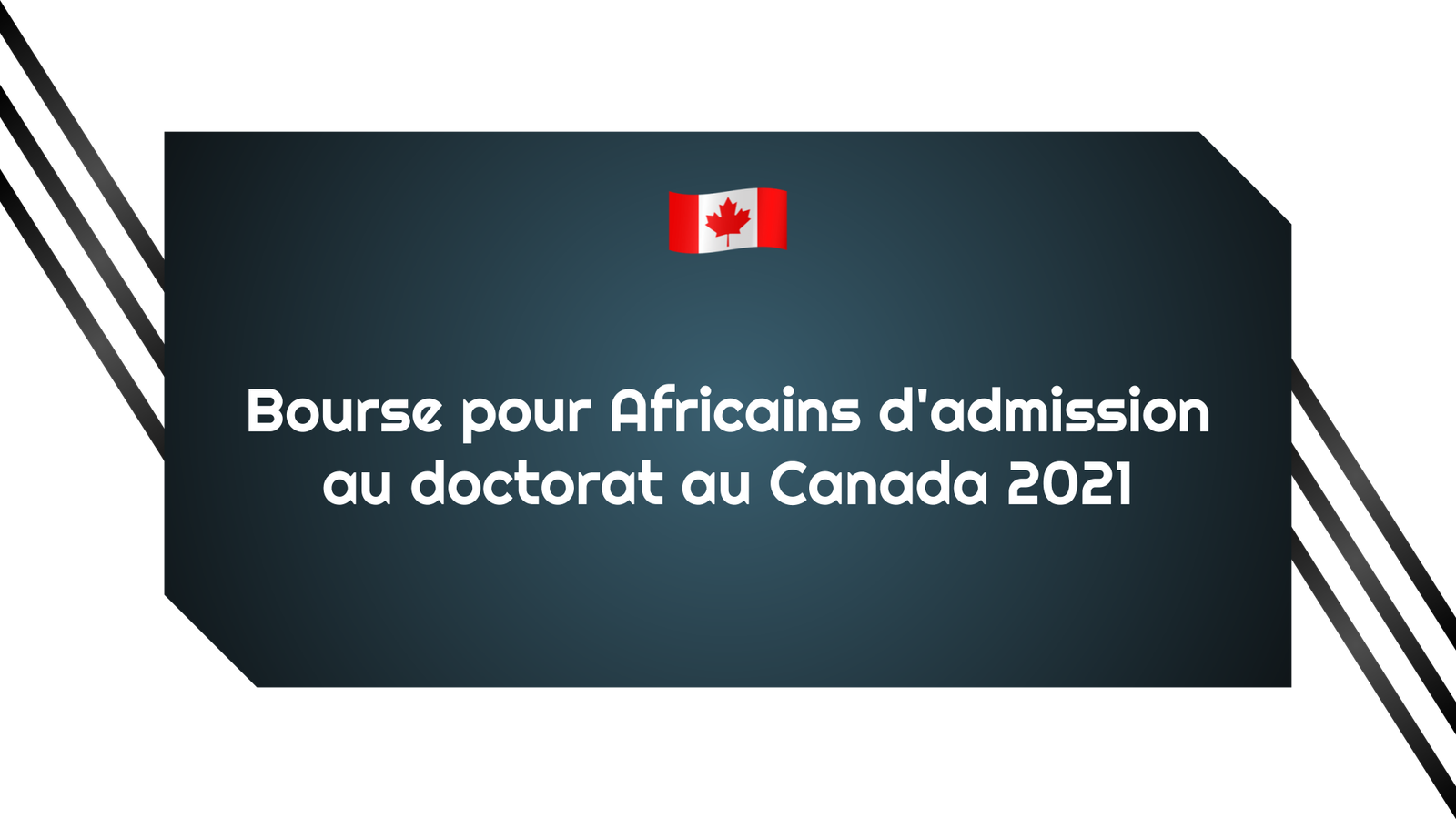 Bourse pour Africains d'admission au doctorat