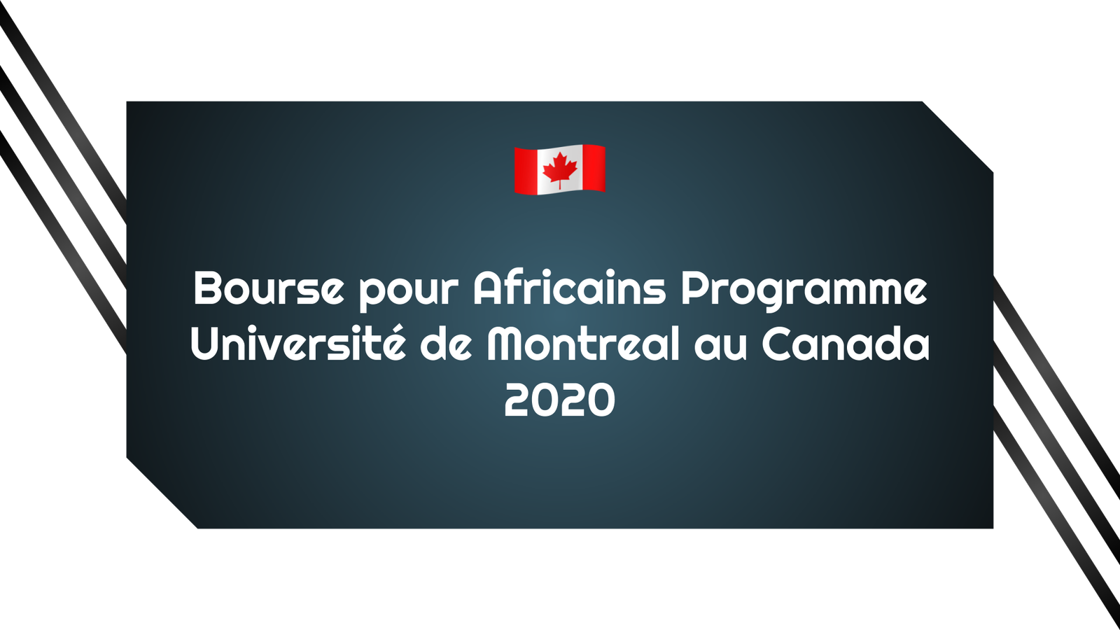 Bourse pour Africains Programme Université de Montreal