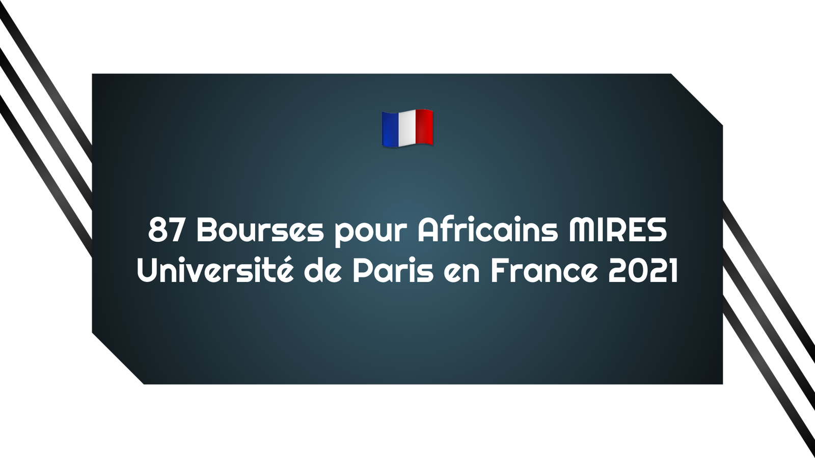 87 Bourses pour Africains MIRES Université de Paris