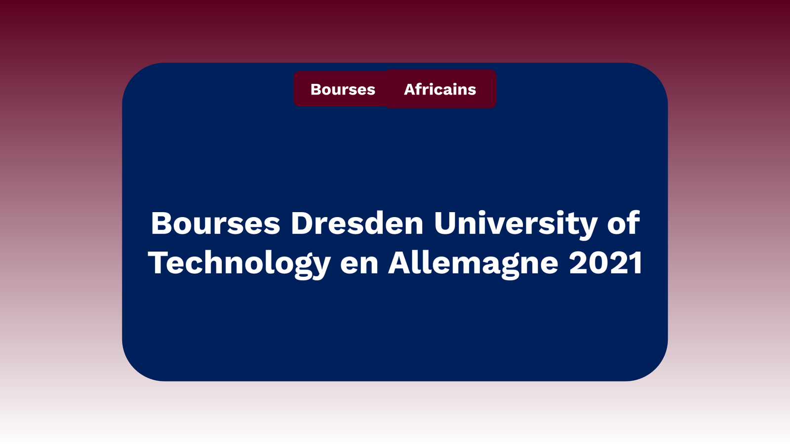 Bourses Dresden University of Technology