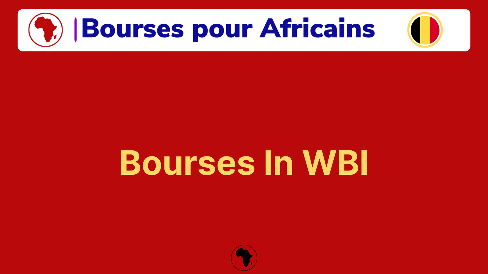 Bourses In WBI