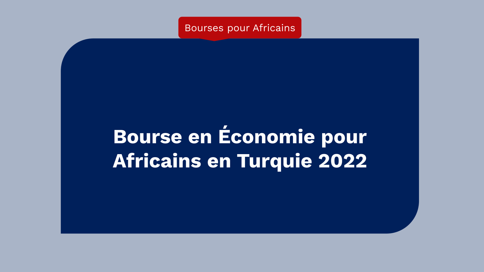Bourse en Économie pour Africains