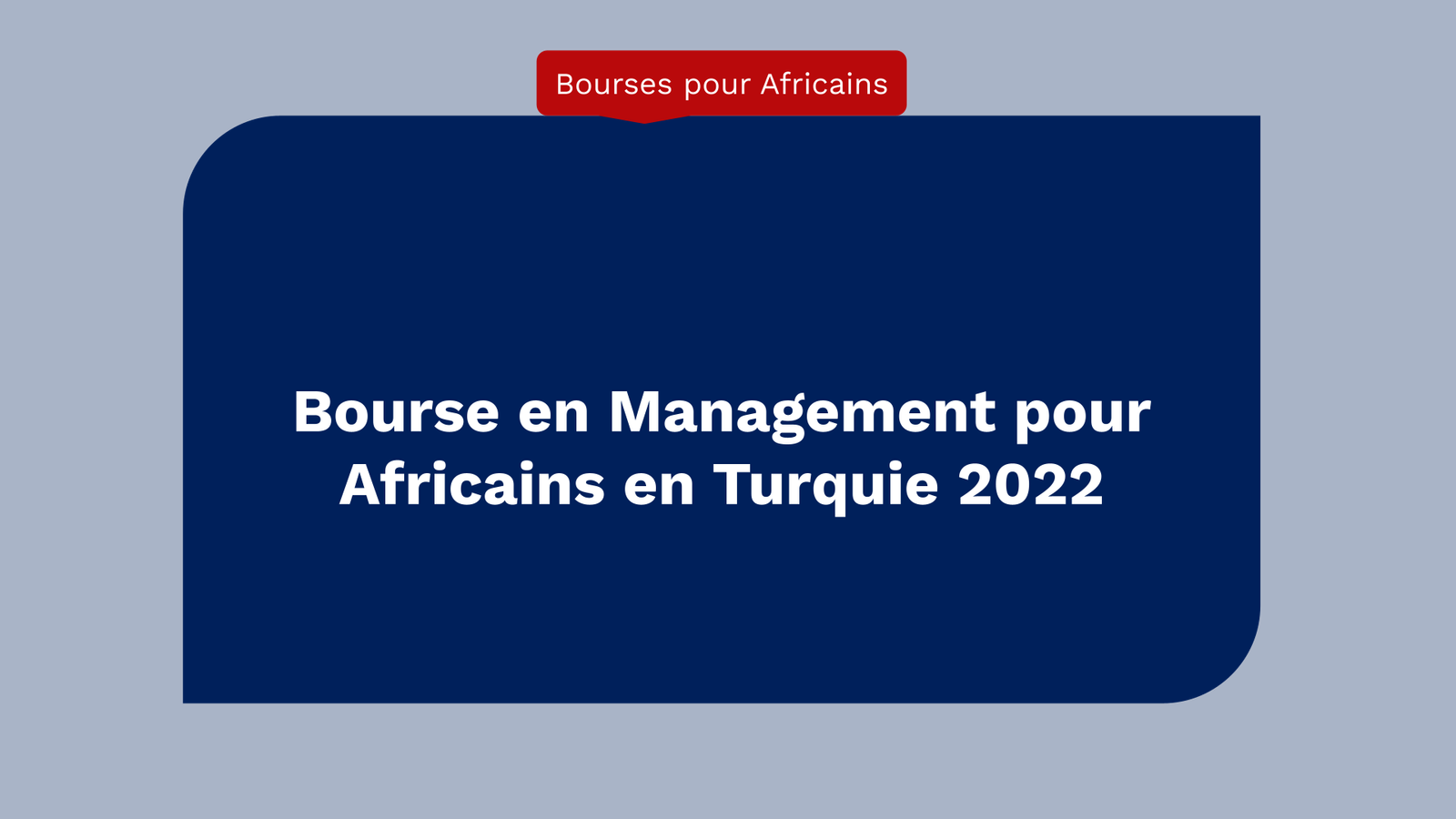 Bourse en Management pour Africains
