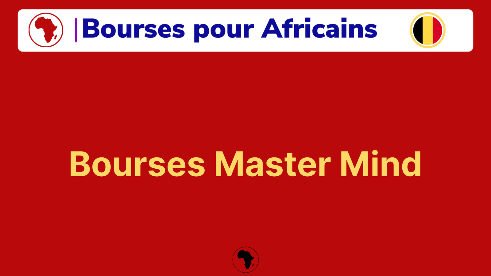 Bourses Master Mind
