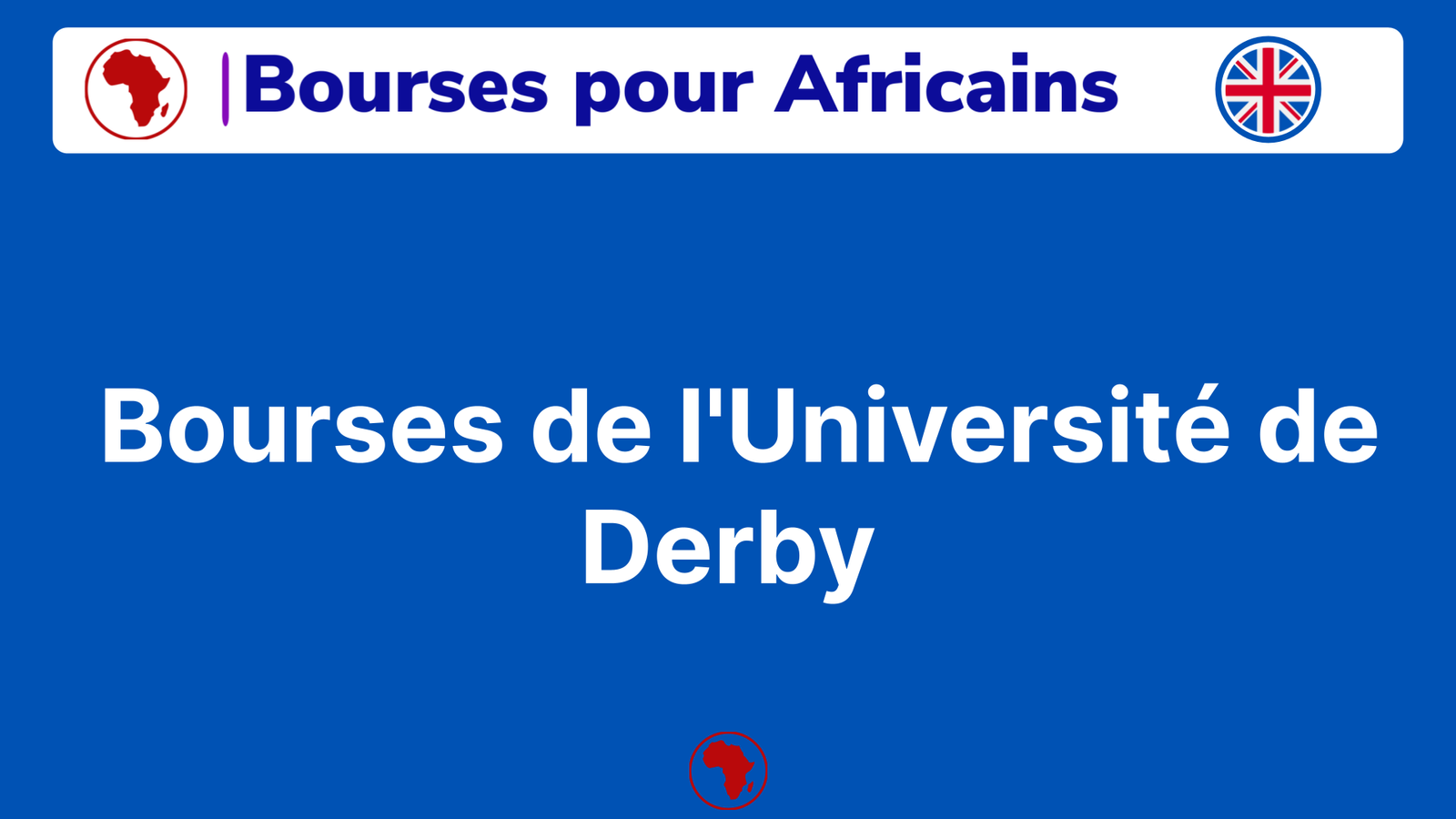 Bourses de l'Université de Derby