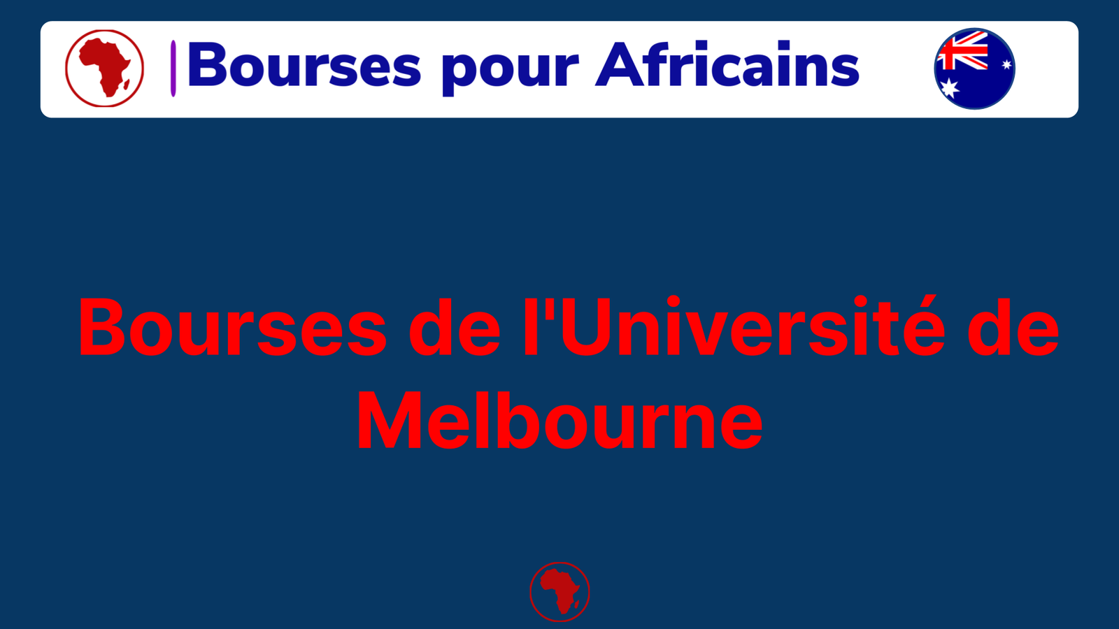 Bourses de l'Université de Melbourne
