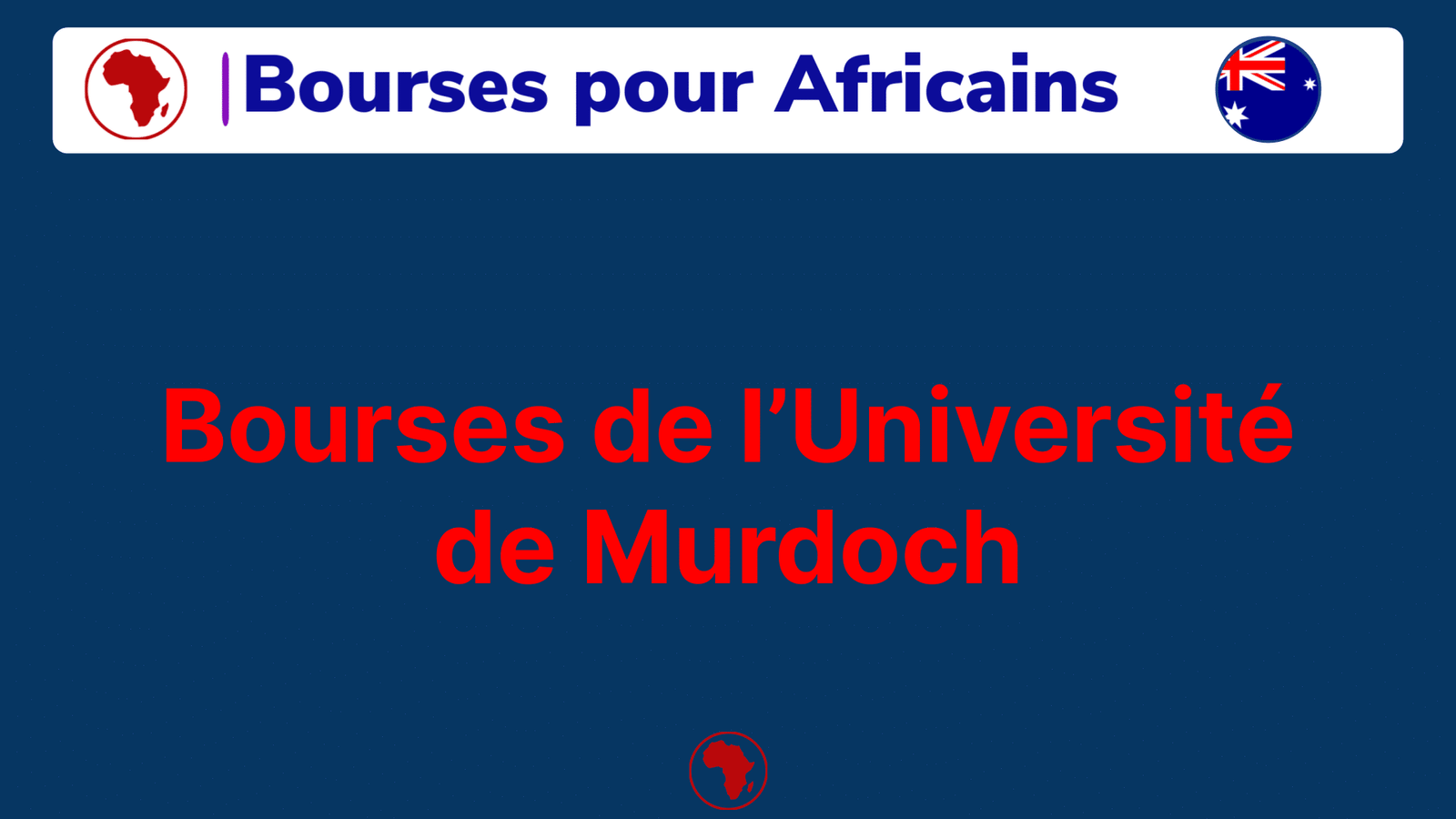 Bourses de l’Université de Murdoch