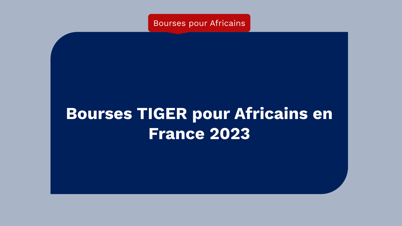Bourses TIGER pour Africains