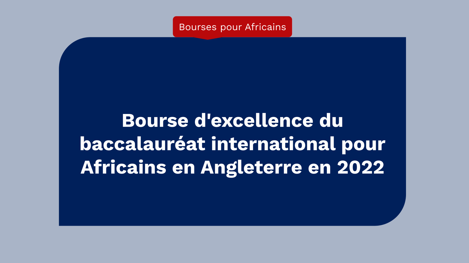 Bourse d'excellence du baccalauréat international