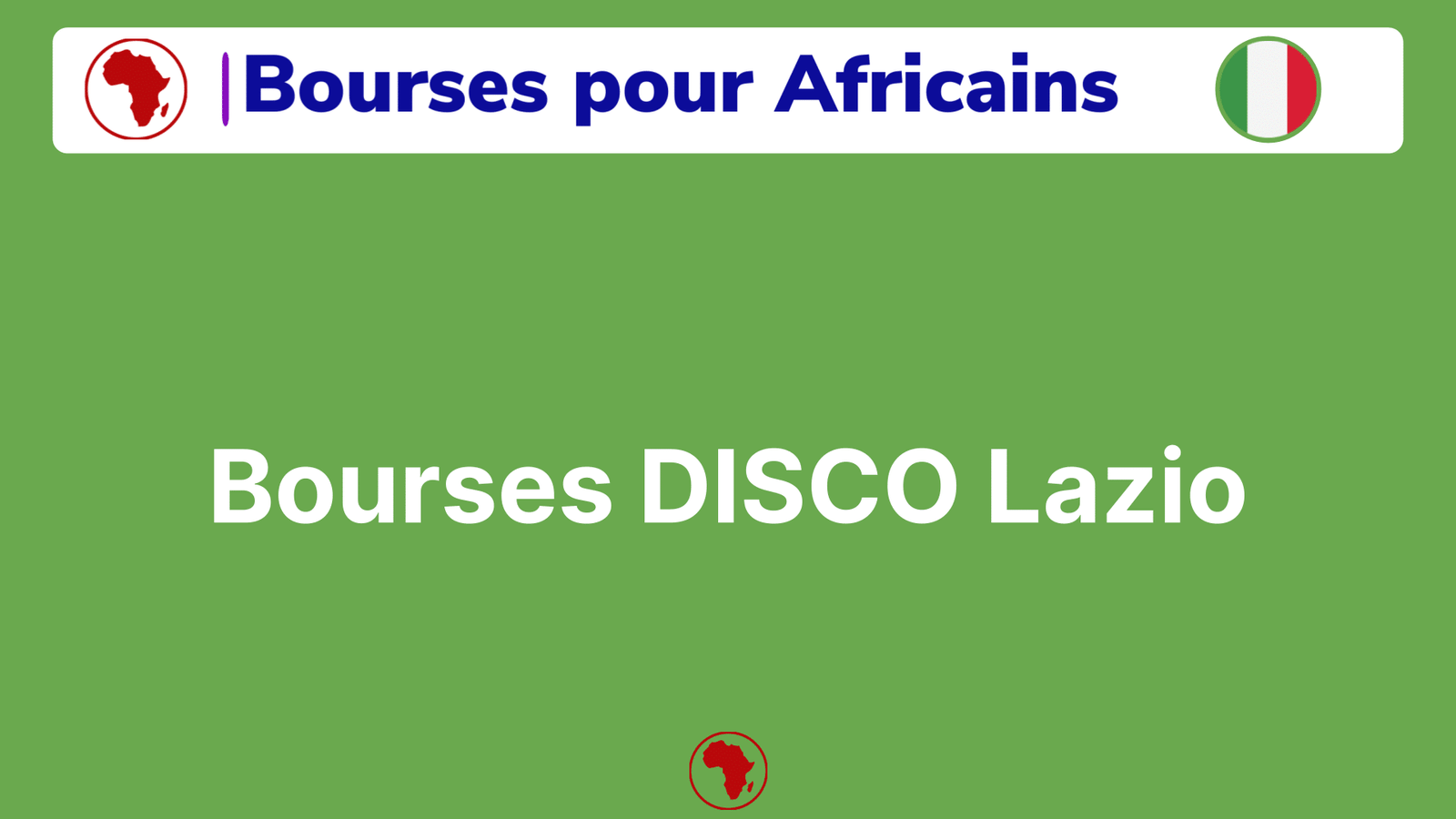 Bourses DISCO Lazio