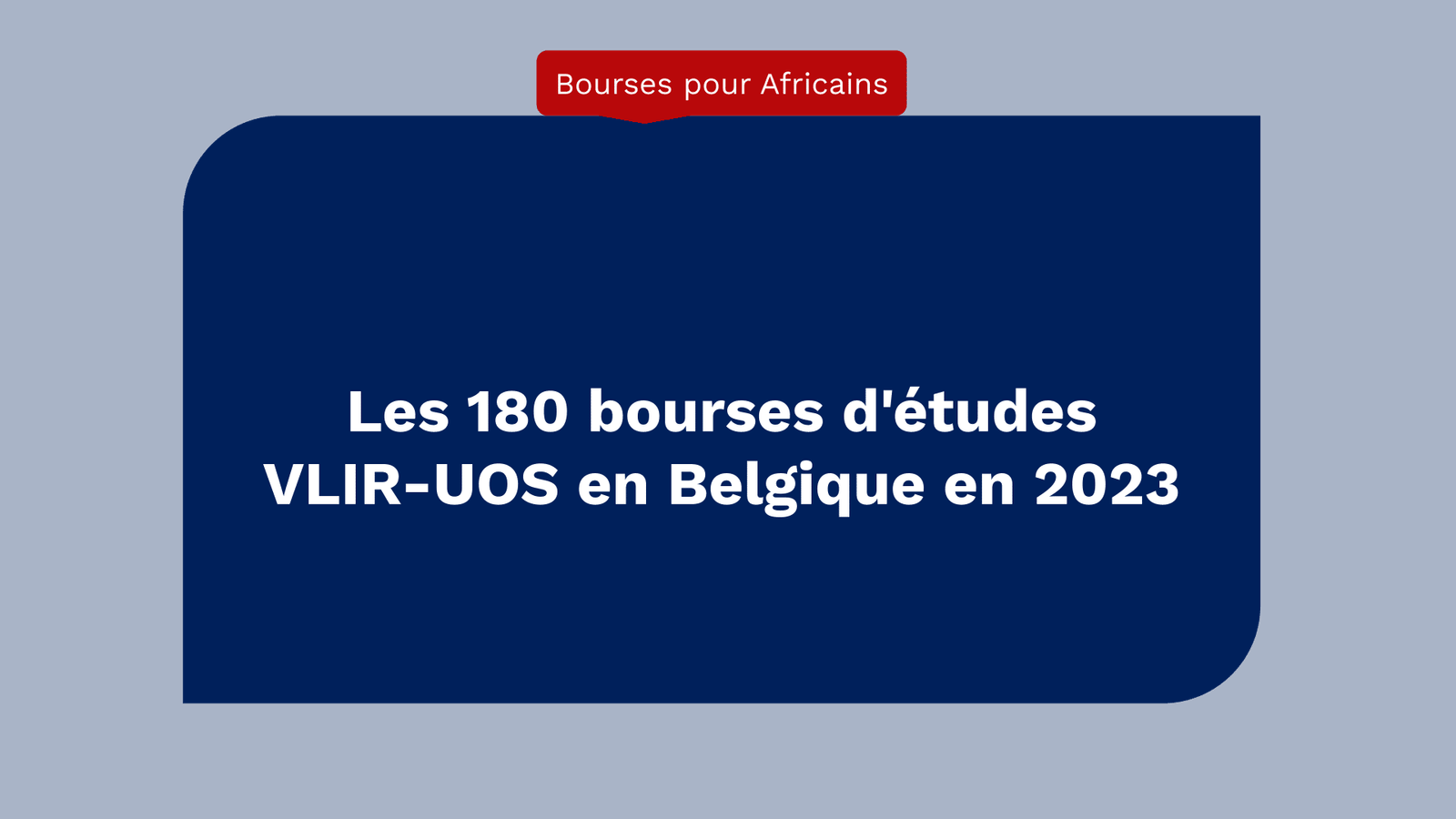 Bourses d'études VLIR-UOS