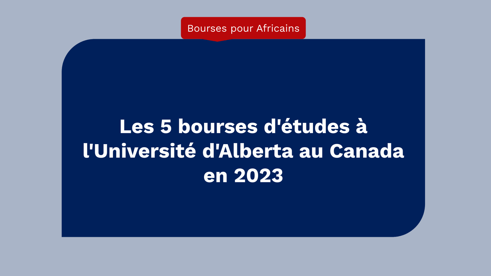 Bourses d'études à l'Université d'Alberta
