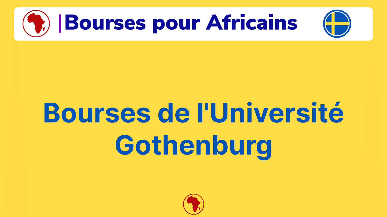 Bourses de l'Université Gothenburg