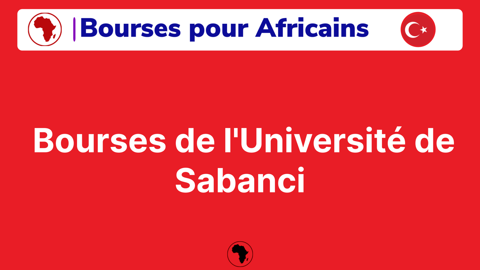 Bourses de l'Université de Sabanci